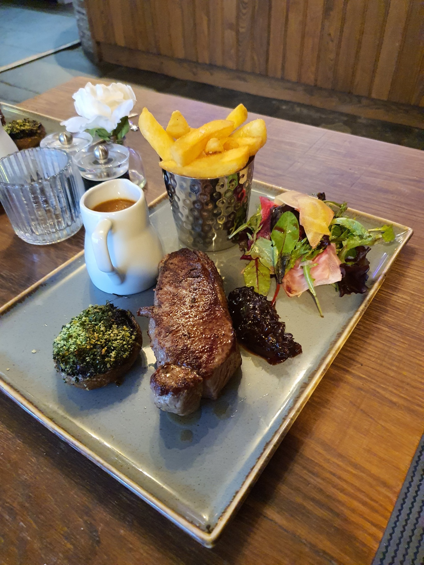 Steak and chips served at The Dragon Inn restaurant