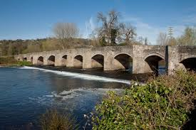 Crickhowell stone bridge over the River Usk